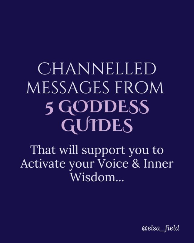 5 🌟 Messages from Goddess Guides to support you to Activate your Voice and Inner Wisdom

💙 It is the most immense blessing and gift to humanity that we are able to open up in meditation, prayer and devotion and connect to the Divine Feminine.

I believe that these Goddess Guides are universal frequencies and streams of energy, that each one of us may attune to and call in to our lives. 

Embodying these archetypes of the Divine within and without can support and anchor you on your journey of stepping forward as the leader and Priestess that you are.

I believe that each of these 5 Guides have profound messages for us on the path of healing the Divine Feminine Voice & Throat Chakra.

As I prepare to teach the final live-taught cohort of The Cosmic Voice, I asked each of our Goddess guides that we will work with for their messages for the group.

This is what each Goddess guide shared with me, that I now share with you.🌹

Which Guide’s message resonates most with you? 
Let me know in the comments.✨

Our sisterhood is gathering! Women from around the world have heard the call to step forward and awaken their Cosmic Voice.

✨ Link in my profile to join us for our final, live-taught cohort of the The Cosmic Voice! We begin after the Full Moon in Virgo 💙✨

In love & devotion,
Elsa xo

#soundhealing #soundhealer #sacredsound #celestialfrequencies #hathor #marymagdalene #mothermary #sekhmet  #followyourtruth #embodiment #selflove #priestesspath #priestess #goddessvibe #goddesswithin #creativejourney #divinefeminine #divineguidance #frequencyhealing #frequency #soundhealingmusic #throatchakra #throatchakrahealing #ceremony #ritual