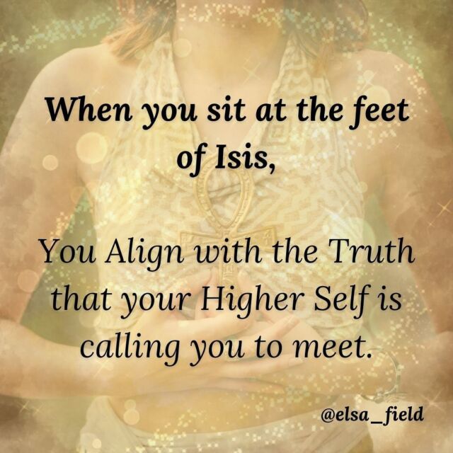 Sit at the Feet of Isis to Align with the Truth of your Higher Self’s Path for You 💛 

In recent days as I move through some deep personal shifts and expansion, I have been called once more to etherically kneel at the feet of Goddess Isis.

To return home to Her eternal love.
To KNOW that love as one with my own being.
To follow the guidance shown to me through Isis energy as a conduit for the teachings of my own Divine, eternal soul.

A theme I see in the ‘New Age’ space is that deities automatically support all of our manifestations - as though they are just on tap to support us with whatever whim we feel that day.

This is a capitalist commodification of your connection to divine source that should be questioned!

In reality, Deities like Isis connect to you through the voice of your Higher Self. In this way, they connect you to your TRUE heart’s desires. 

They align you with the universal laws of love and creation that the universe is built upon. Because those laws govern their existence, too!

Isis is the one who can help you dissolve etheric cords that hold on to past patternings, so that you can meet the light of your soul’s radiance NOW.

Isis shows us all future possibilities radiating before us, and the legacy we get to leave through our great soul’s work in this lifetime.

I share this because the devotional teachings of Myrtle Grove Mystery School are just that…they are devotional…based on lived experience and honouring of these guides and their gifts for humanity.

💛 Call upon Isis if you wish to: 💛 

✨ Strengthen your intuition and knowing
✨ Dissolve shame 
✨ Know the divinity of your body Temple
✨ Retrieve of all aspects of your Soul’s radiance in this life
✨ Experience the unconditional love of the Divine Mother

It is through devotion and ceremony that you will know Goddess Isis and feel her presence in your life.

This is something that can’t be taught - it must be felt and experienced.

In my free mini-course, Celestial Sounds of the Divine Feminine, you will learn a chant honouring Goddess Isis. You will invoke a sacred space for this deep knowing of the Goddess in your own home, to bless your life in so many ways.

🔗 in my profile ✨